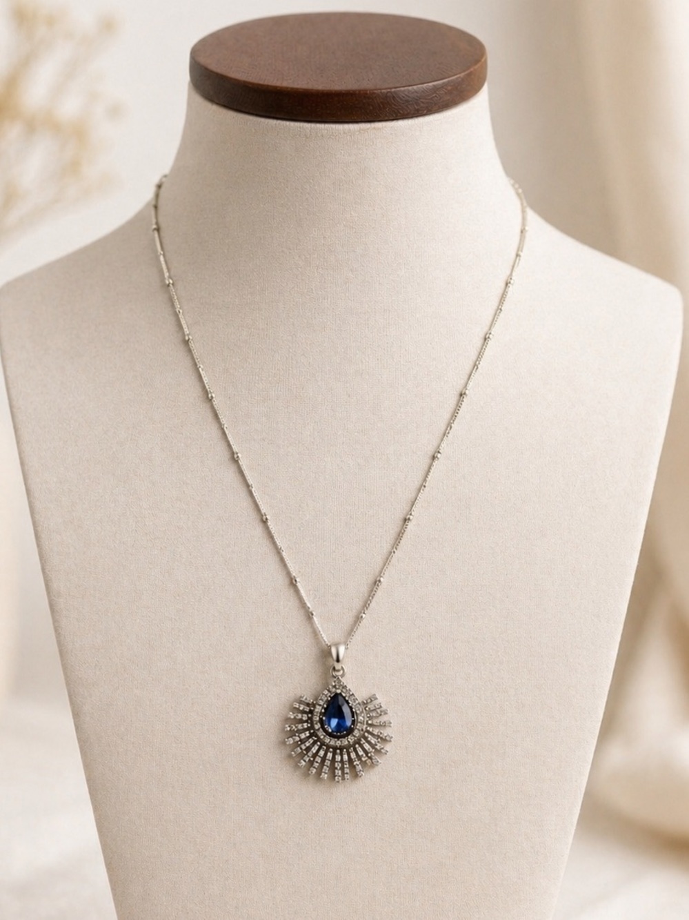 WHBM Elegant Silver Pendant Necklace